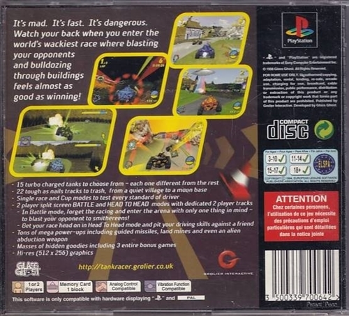 Tank Racer - PS1 (B Grade) (Genbrug)